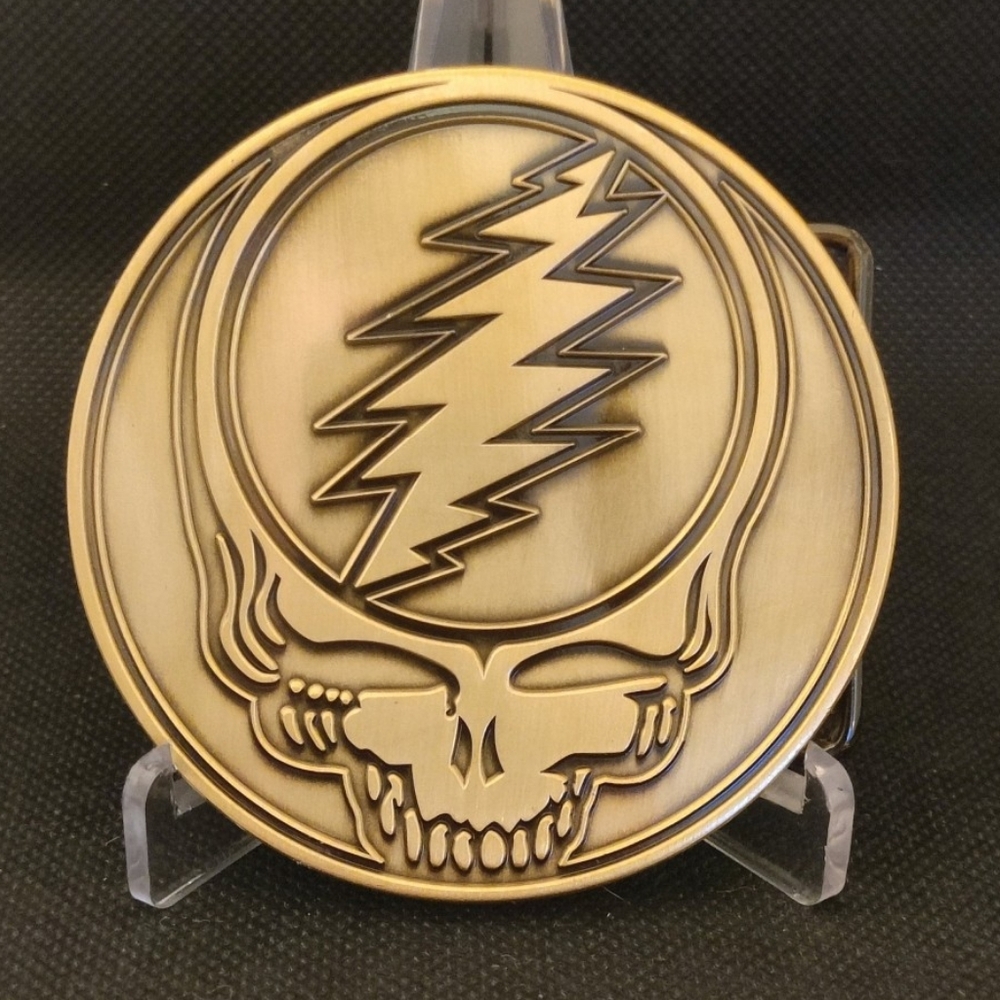 Grateful Dead Steal Your Face Stealie SYF Skull & Lightning Bolt Belt Bu…